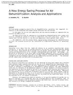 2884 — A New Energy Saving Process for Air Dehumidification: Analysis and Applications