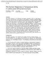 2864 — The Human Response to Temperature Drifts in a Simulated Office Environment
