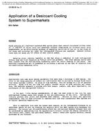 CH-85-09-3 — Application of a Desiccant Cooling System to Supermarkets