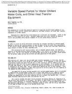 CH-85-04-2 — Variable Speed Pumps for Water Chillers, Water Coils, and Other Heat Transfer Equipment