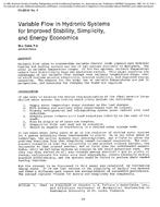 CH-85-04-4 — Variable Flow in Hydronic Systems for Improved Stability, Simplicity, and Energy Economics