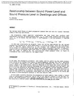 2865 (RP-339) — Relationship between Sound Power Level and Sound Pressure Level in Dwellings and Offices