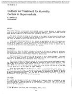 CH-85-09-2 — Outdoor Air Treatment for Humidity Control in Supermarkets