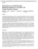 2855 — Description of an Earth-Contact Modeling Capability in the DOE-2.113 Energy Analysis Program