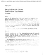 CH-85-10-2 — Factors Affecting District Heating Line Heat Losses