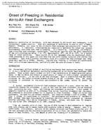 CH-85-03-1 — Onset of Freezing in Residential Air-to-Air Heat Exchangers