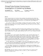 2885 (RP-295) — Finned-Tube Contact Conductance: Investigation of Contacting Surfaces