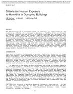 CH-85-13-1 — Criteria for Human Exposure to Humidity in Occupied Buildings
