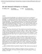 2874 — Air and Aerosol Infiltration in Homes