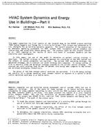 CH-85-16-4 (RP-321) — HVAC System Dynamics and Energy Use in Buildings–Part II