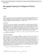 CH-85-10-4 Ã¢Â€Â“ Mill-Applied Coating for Underground Piping