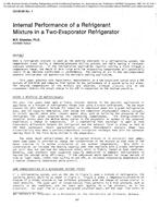 CH-85-05-1 — Internal Performance of a Refrigerant Mixture in a Two-Evaporator Refrigerator