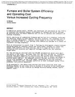 CH-85-02-4 — Furnace and Boiler System Efficiency and Operating Cost versus Increased Cycling Frequency