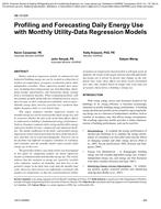 AB-10-026 — Profiling and Forecasting Daily Energy Use with Monthly Utility-Data Regression Models
