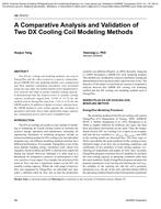 AB-10-012 — A Comparative Analysis and Validation of Two DX Cooling Coil Modeling Methods