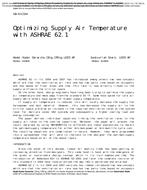AB-10-C004 — Optimizing Supply Air Temperature with ASHRAE 62.1