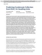 AB-10-C001 — Predicting Condensate Collection from HVAC Air Handling Units