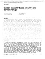 AB-10-C002 — Carbon neutrality based on native-site carbon storage