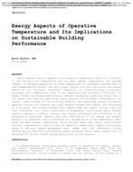AB-10-C011 — Exergy Aspects of Operative Temperature and Its Implications on Sustainable Building Performance