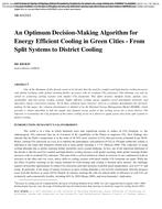 AB-10-C013 — An Optimum Decision-Making Algorithm for Energy Efficient Cooling in Green Cities – From Split Systems to District Cooling