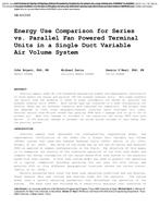 AB-10-C019 — Energy Use Comparison for Series vs. Parallel Fan Powered Terminal Units in a Single Duct Variable Air Volume System