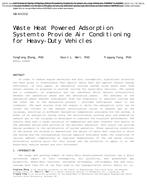 AB-10-C032 — Waste Heat Powered Adsorption System to Provide Air Conditioning for Heavy-Duty Vehicles