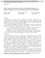 AB-10-C028 — Pulling the Levers on Existing Buildings: A Simple Method for Calibrating Hourly Energy Models