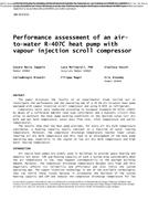 AB-10-C033 — Performance assessment of an air-to-water R-407C heat pump with vapour injection scroll compressor