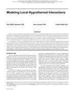 Buildings XI Conference — Modeling Local Hygrothermal Interactions