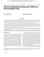 Buildings XI Conference — Numerical Modeling of Dynamic Effects in Porous Media Flow