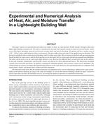Buildings XI Conference — Experimental and Numerical Analysis of Heat, Air, and Moisture Transfer in a Lightweight Building Wall
