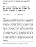 AB-10-C037 — Effects of Noise from Building Mechanical Systems on Elementary School Student Achievement