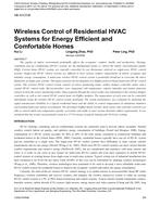 AB-10-C038 — Wireless Control of Residential HVAC Systems for Energy Efficient and Comfortable Homes