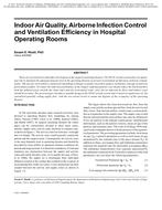 Indoor Air Quality, Airborne Infection Control and Ventilation Efficiency in Hospital Operating Rooms