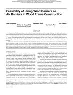 Buildings XI Conference — Feasibility of Using Wind Barriers as Air Barriers in Wood Frame Construction