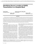 Identifying Source Location of SARS Transmission in a Hospital Ward