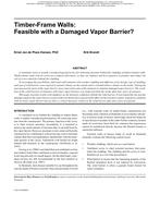Buildings XI Conference — Timber-Frame Walls: Feasible with a Damaged Vapor Barrier?