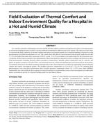 Field Evaluation of Thermal Comfort and Indoor Environment Quality for a Hospital in a Hot and Humid Climate