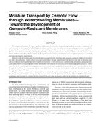 Buildings XI Conference — Moisture Transport by Osmotic Flow through Waterproofing Membranes-Toward the Development of Osmosis-Resistant Membranes