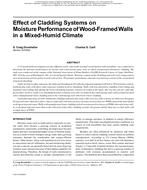 Buildings XI Conference — Effect of Cladding Systems on Moisture Performance of Wood-Framed Walls in a Mixed-Humid Climate
