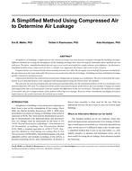Buildings XI Conference — A Simplified Method Using Compressed Air to Determine Air Leakage