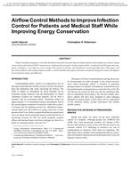Airflow Control Methods to Improve Infection Control for Patients and Medical Staff While Improving Energy Conservation