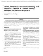 Germs, Ventilation, Occupancy Density and Exposure Duration: A Thirteen Setting Pathogen Inhalation Comparison