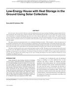 Buildings XI Conference — Low-Energy House with Heat Storage in the Ground Using Solar Collectors