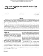 Buildings XI Conference — Long-Term Hygrothermal Performance of Green Roofs