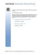 Seminar 27 — District GHP Systems, Part 2: 1500+ Ton Sustainable Utilities