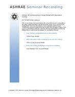 Seminar 46 — Achieving Zero Energy Design with Absorption Cooling