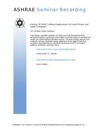 Seminar 36 — HVAC Software Applications for Smart Phones and Tablet Computers