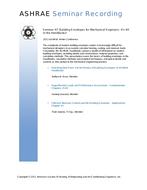 Seminar 47 — Building Envelopes for Mechanical Engineers:  ItÃ¢Â€Â™s All in the Handbooks!