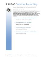 Seminar 44 — Micro/Nano Fluids and Systems in HVAC&R